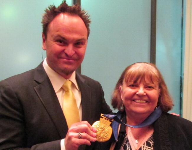 With Steve Bradbury - Olympic Speed Skating Gold Medalist